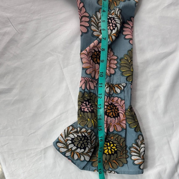 🌸 LOFT Floral V-Neck Blouse Women's Small Blue Pink Green Boho Wide Sleeve 🌸 - Picture 16 of 17